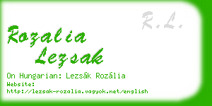 rozalia lezsak business card