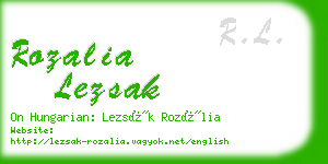 rozalia lezsak business card